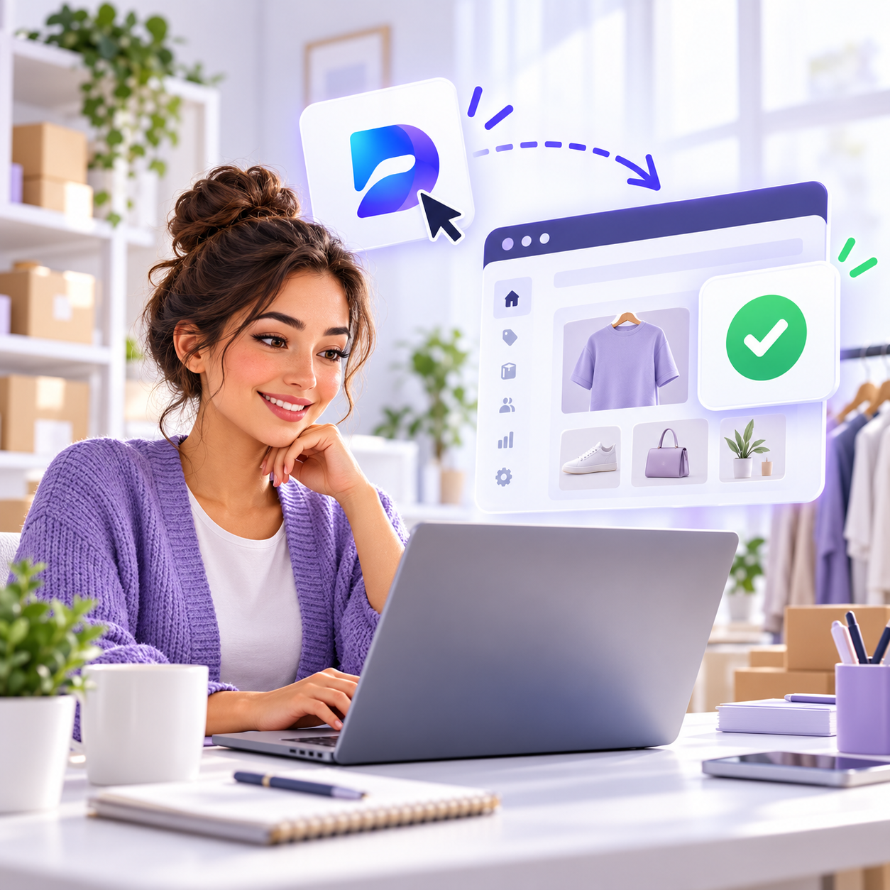 Illustration of get started on shopify